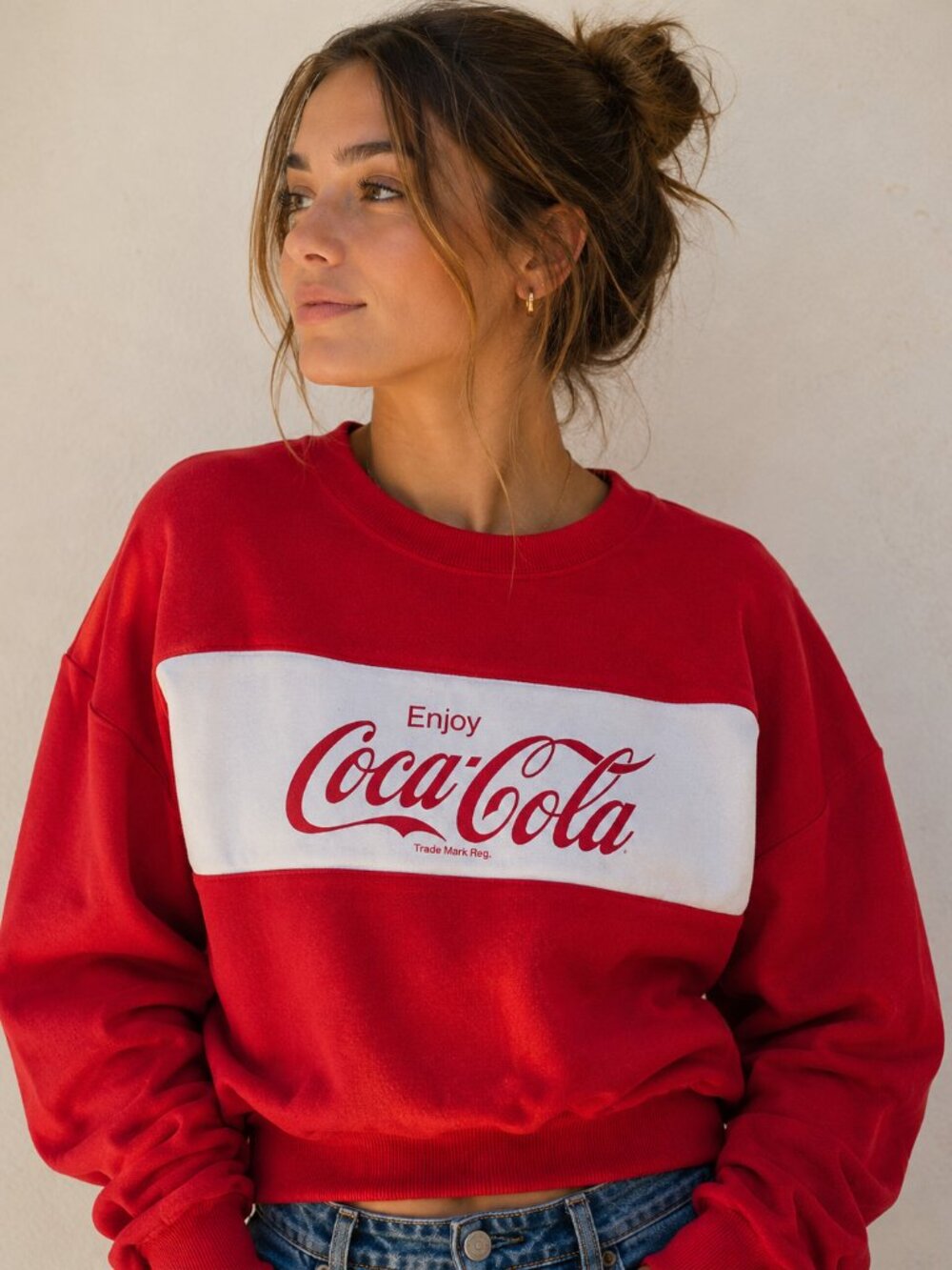 Vintage 1970s/80s Coca Cola Cropped Sweatshirt – Enjoy Coca-Cola Clothing